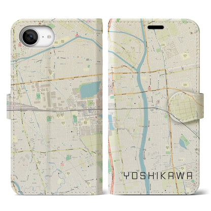 【吉川（埼玉県）】地図柄iPhoneケース（手帳タイプ）