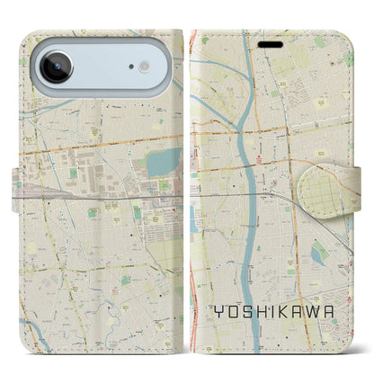 【吉川（埼玉県）】地図柄iPhoneケース（手帳タイプ）