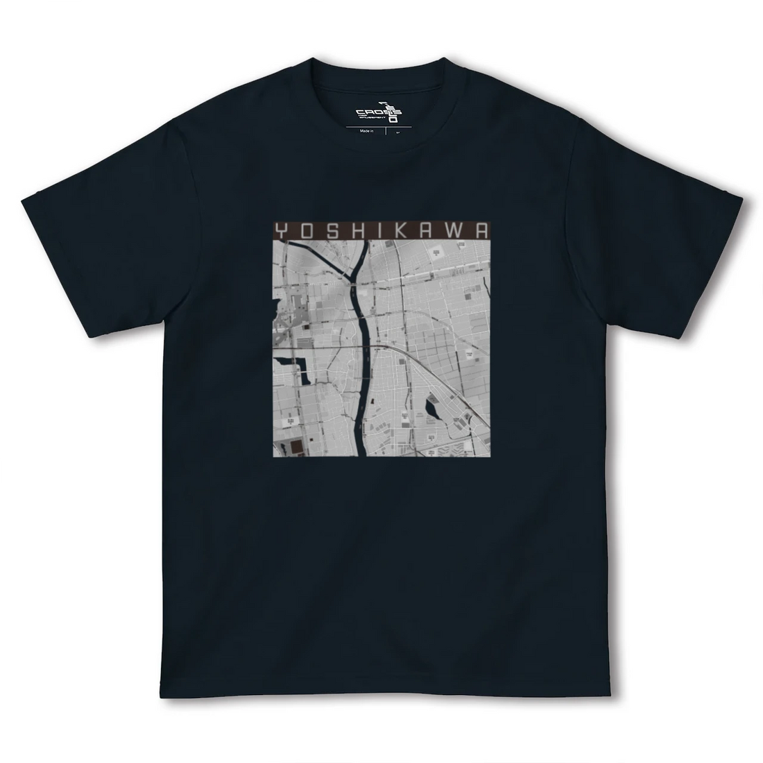 【吉川(埼玉県)】地図柄ヘビーウェイトTシャツ