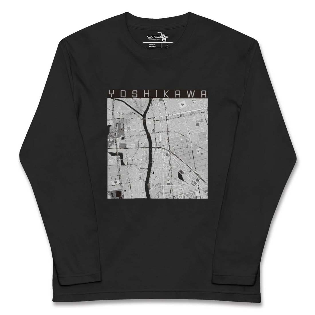【吉川(埼玉県)】地図柄ロングスリーブTシャツ