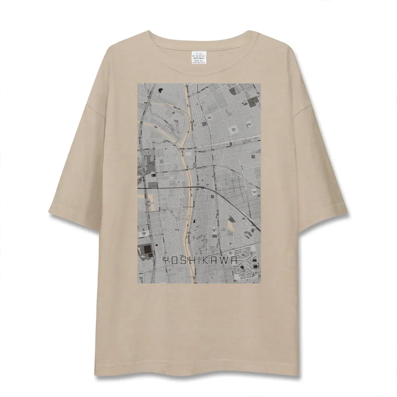 【吉川（埼玉県）】地図柄ビッグシルエットTシャツ