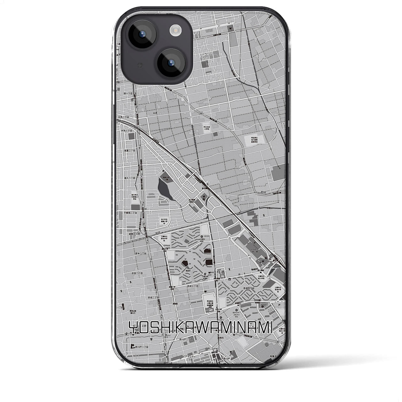 【吉川美南（埼玉県）】地図柄iPhoneケース（クリアタイプ）