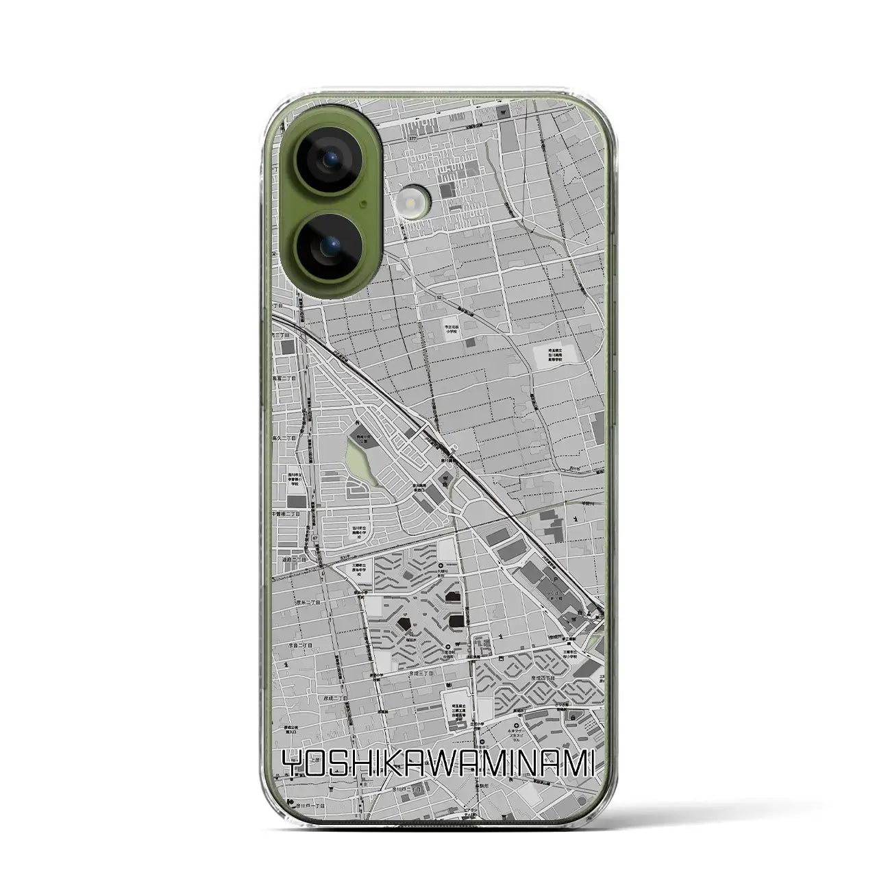 【吉川美南（埼玉県）】地図柄iPhoneケース（クリアタイプ）