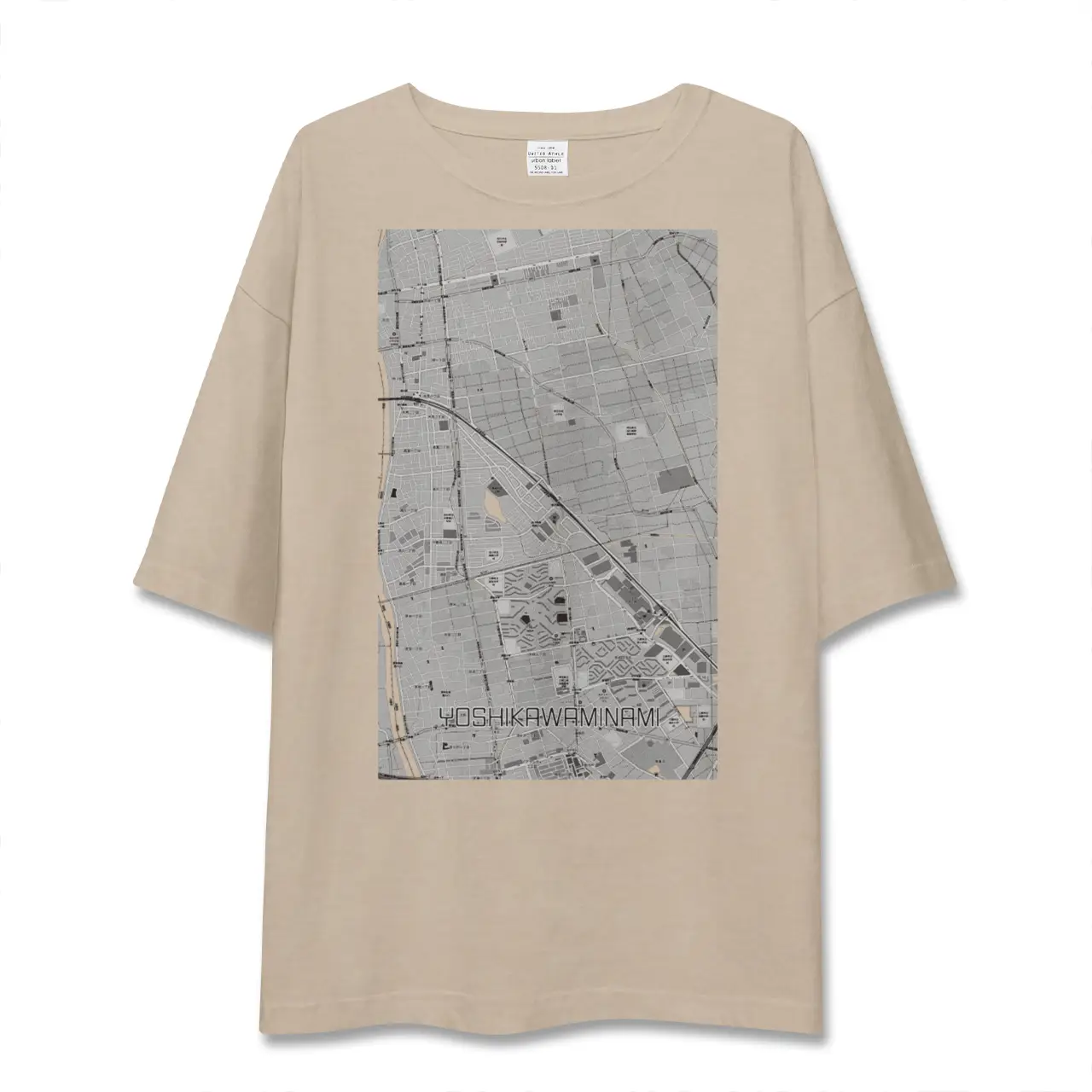 【吉川美南（埼玉県）】地図柄ビッグシルエットTシャツ