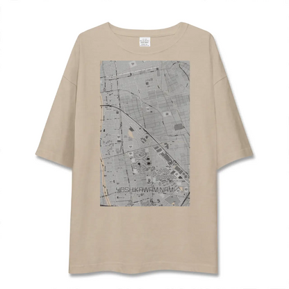 【吉川美南（埼玉県）】地図柄ビッグシルエットTシャツ