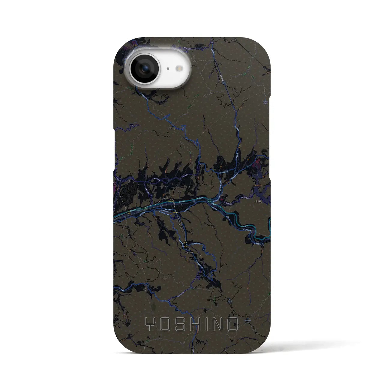 【吉野（奈良県）】地図柄iPhoneケース（バックカバータイプ）