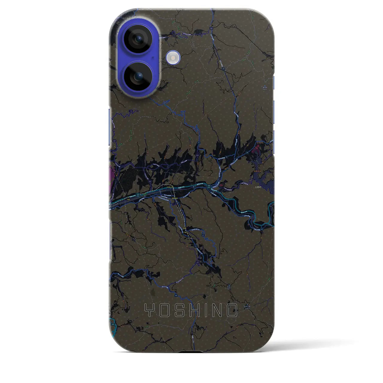 【吉野（奈良県）】地図柄iPhoneケース（バックカバータイプ）