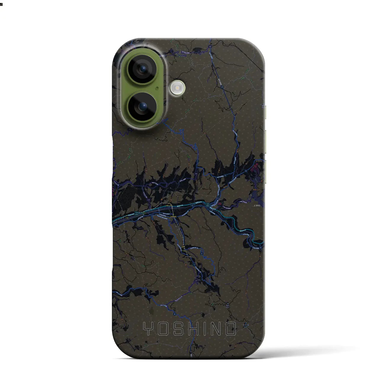 【吉野（奈良県）】地図柄iPhoneケース（バックカバータイプ）