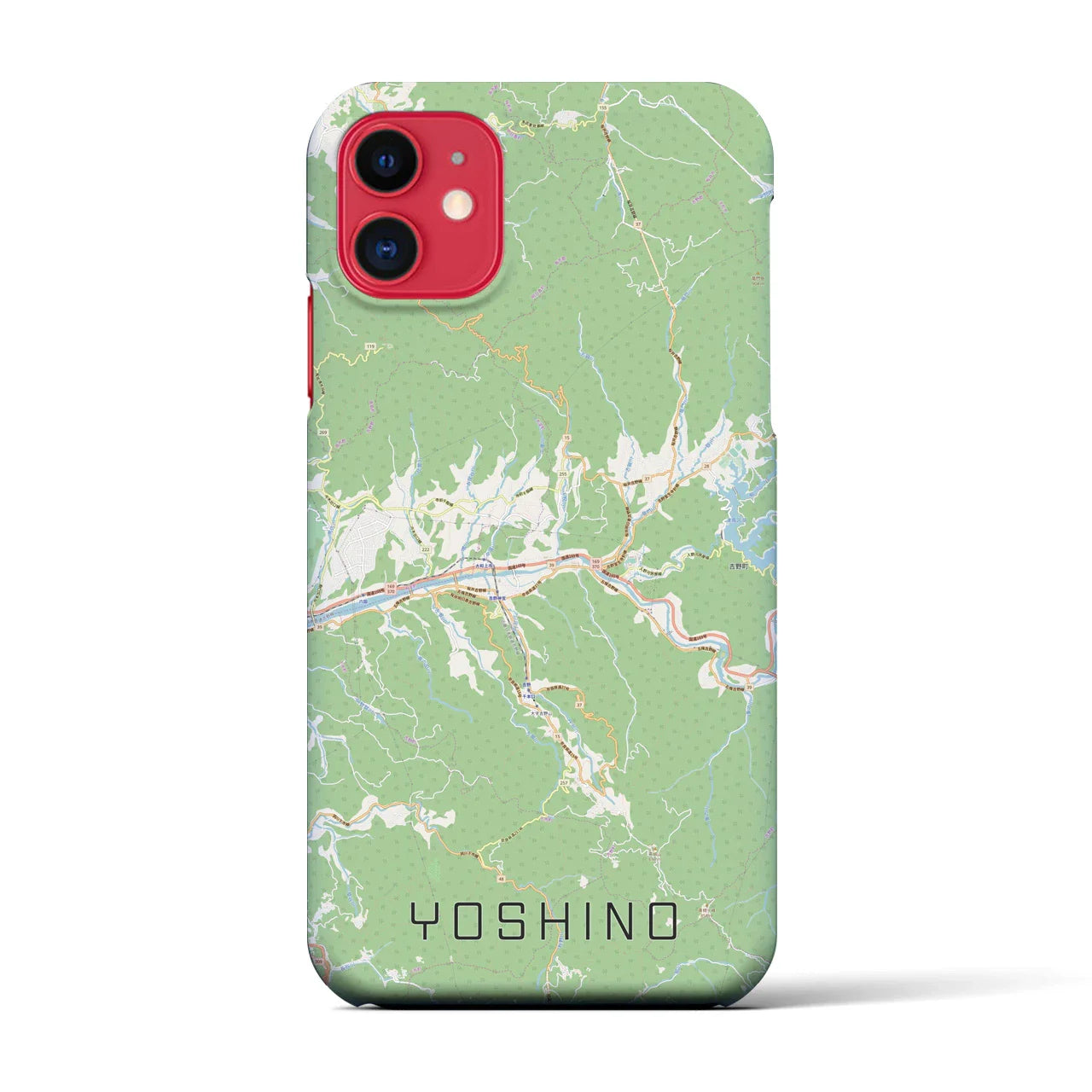 【吉野（奈良県）】地図柄iPhoneケース（バックカバータイプ）