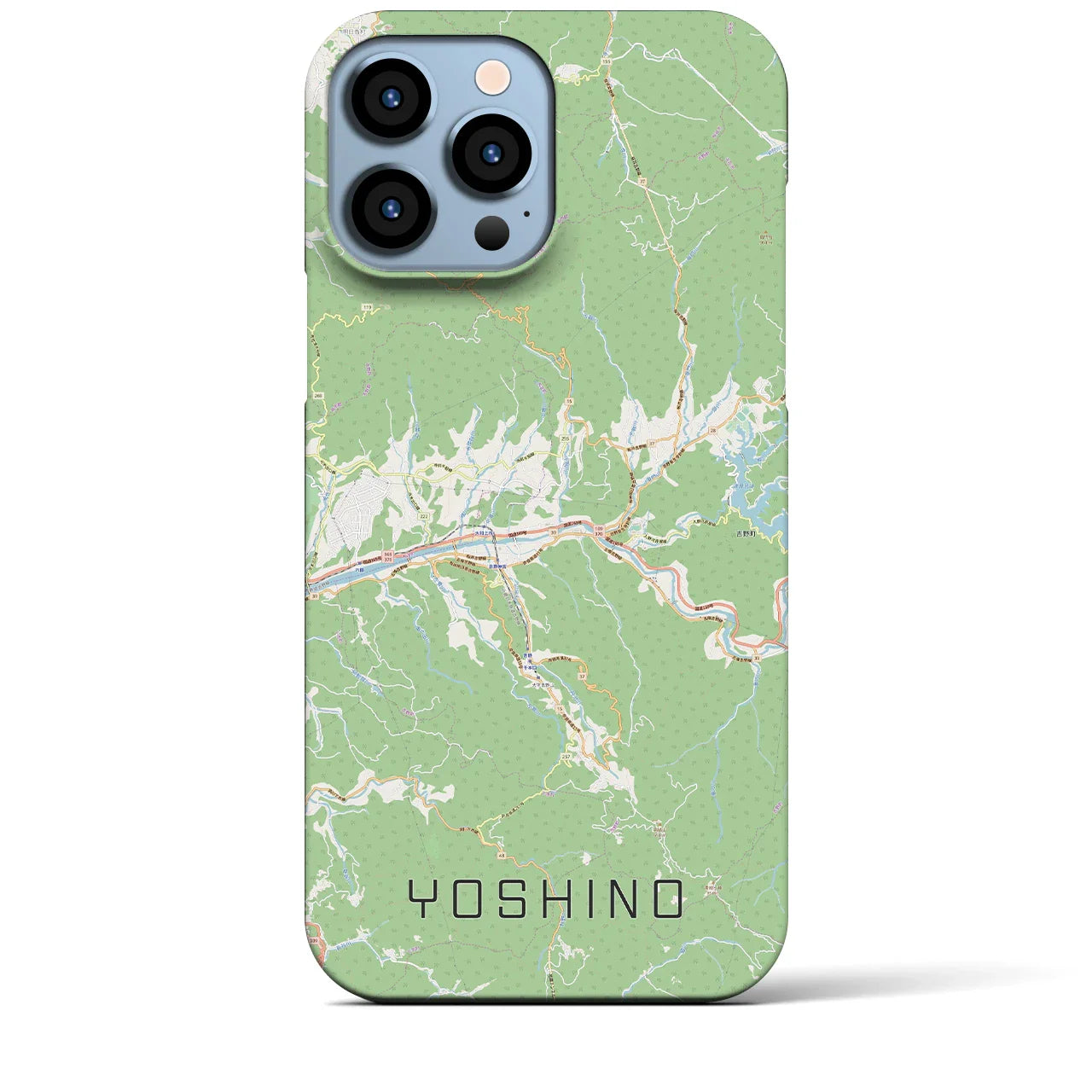 【吉野（奈良県）】地図柄iPhoneケース（バックカバータイプ）