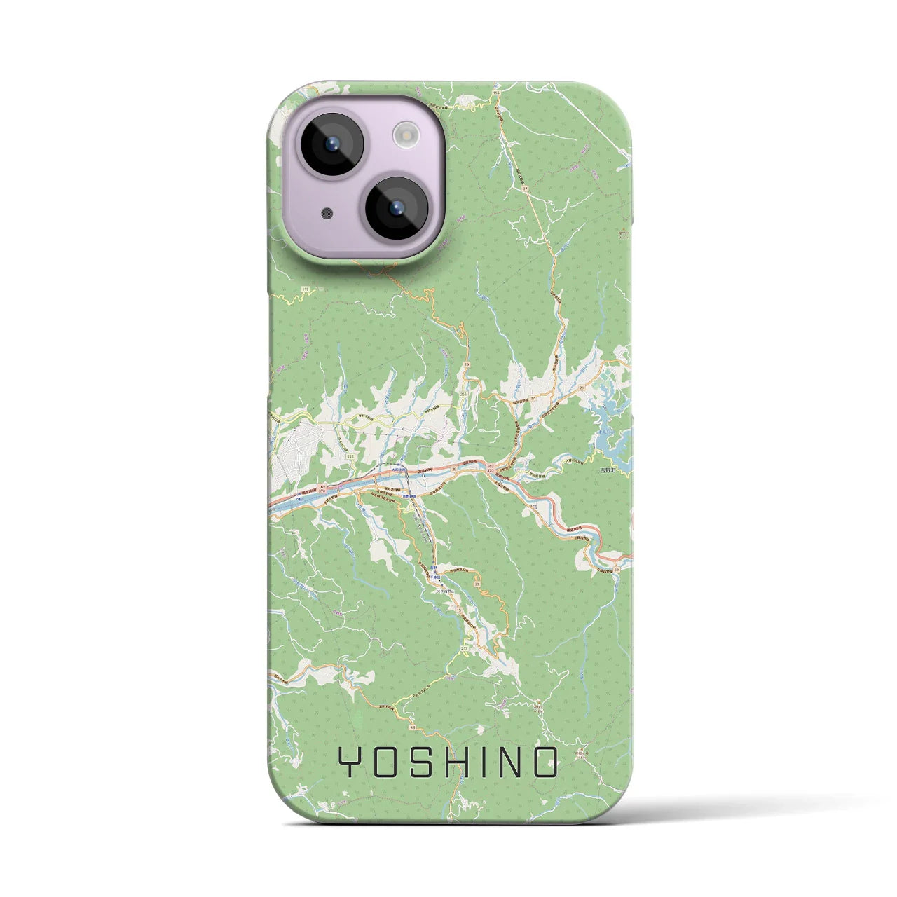 【吉野（奈良県）】地図柄iPhoneケース（バックカバータイプ）