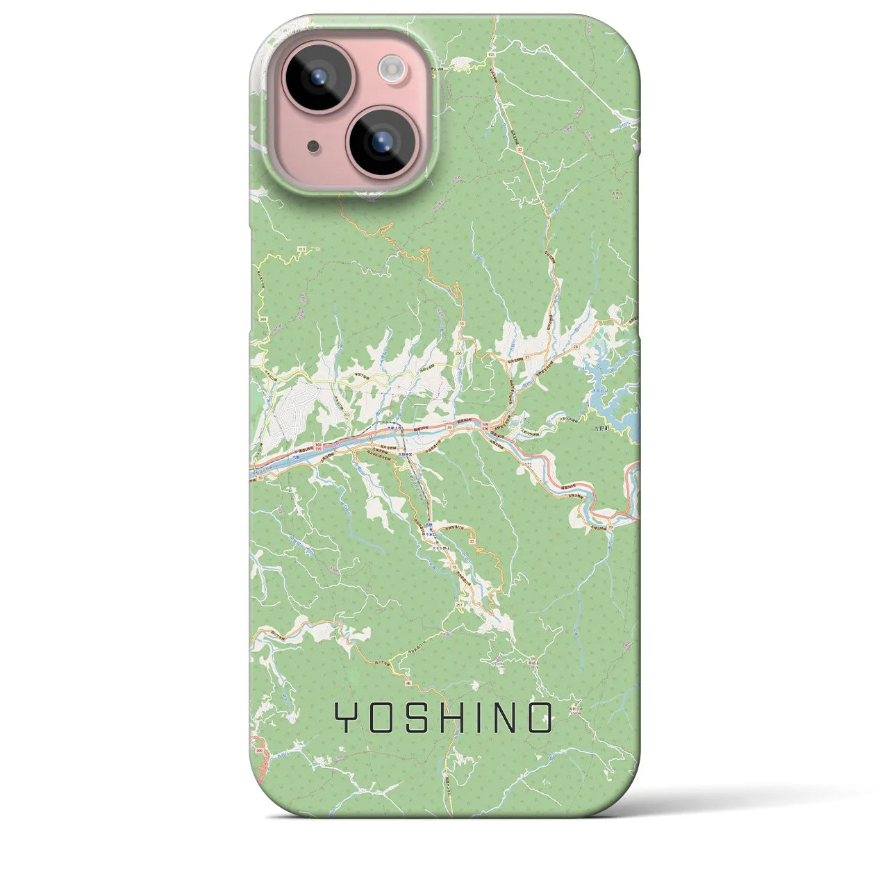 【吉野（奈良県）】地図柄iPhoneケース（バックカバータイプ）