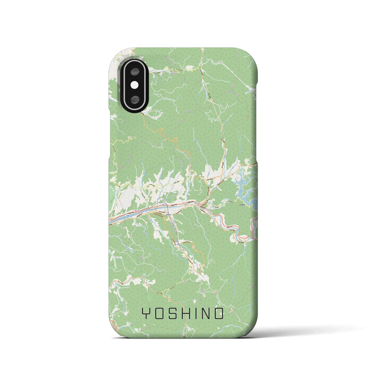 【吉野（奈良県）】地図柄iPhoneケース（バックカバータイプ）