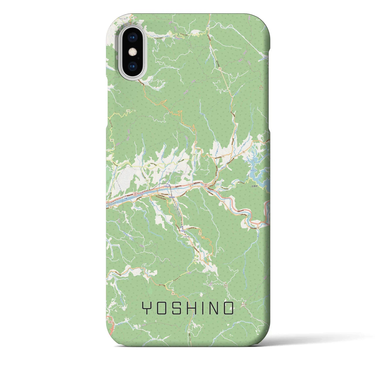 【吉野（奈良県）】地図柄iPhoneケース（バックカバータイプ）