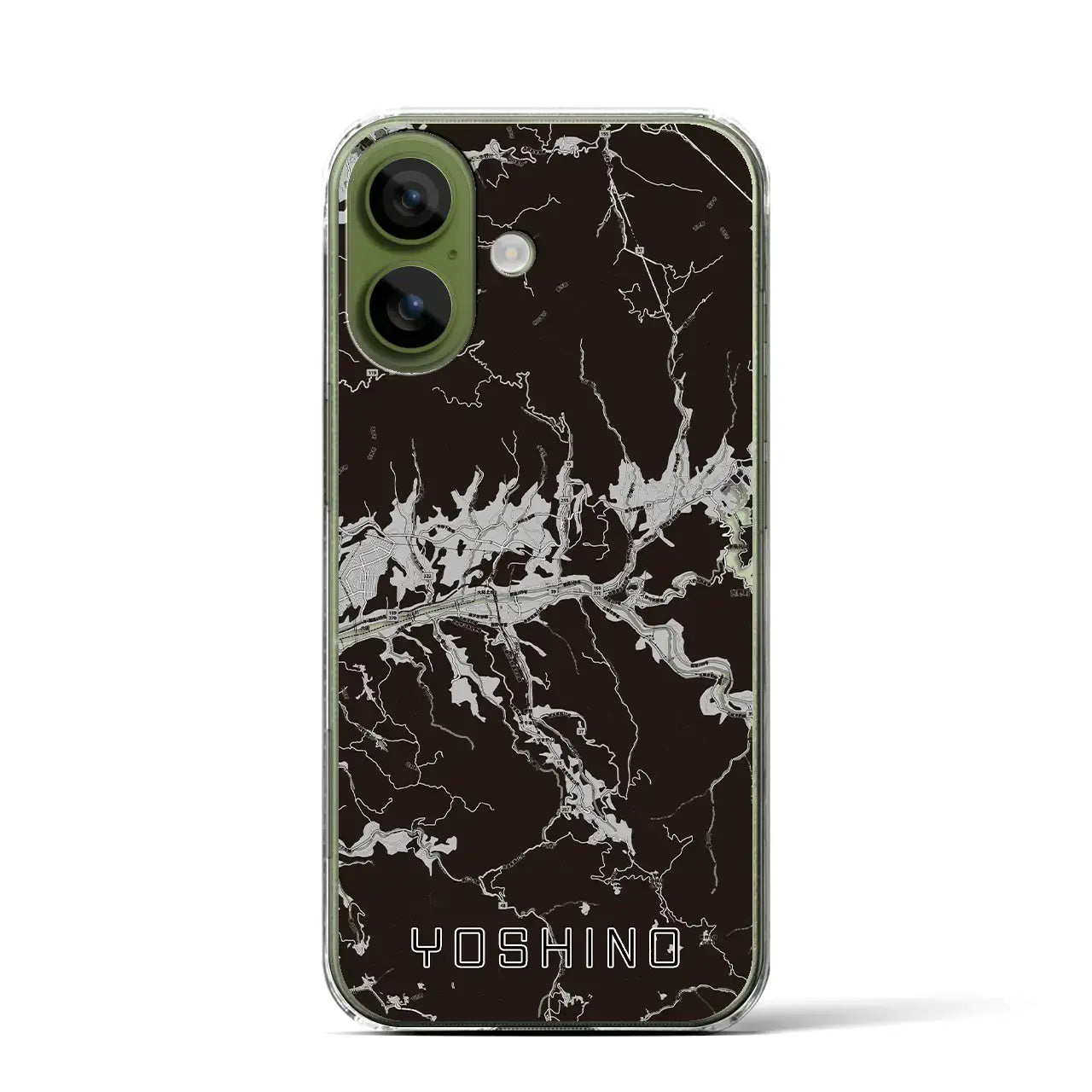 【吉野（奈良県）】地図柄iPhoneケース（クリアタイプ）