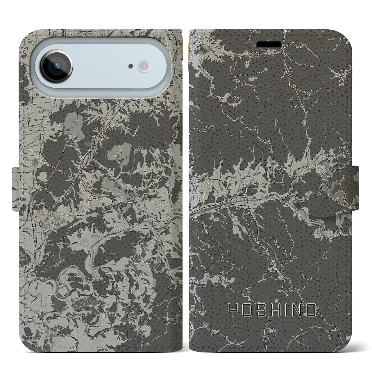 【吉野（奈良県）】地図柄iPhoneケース（手帳タイプ）