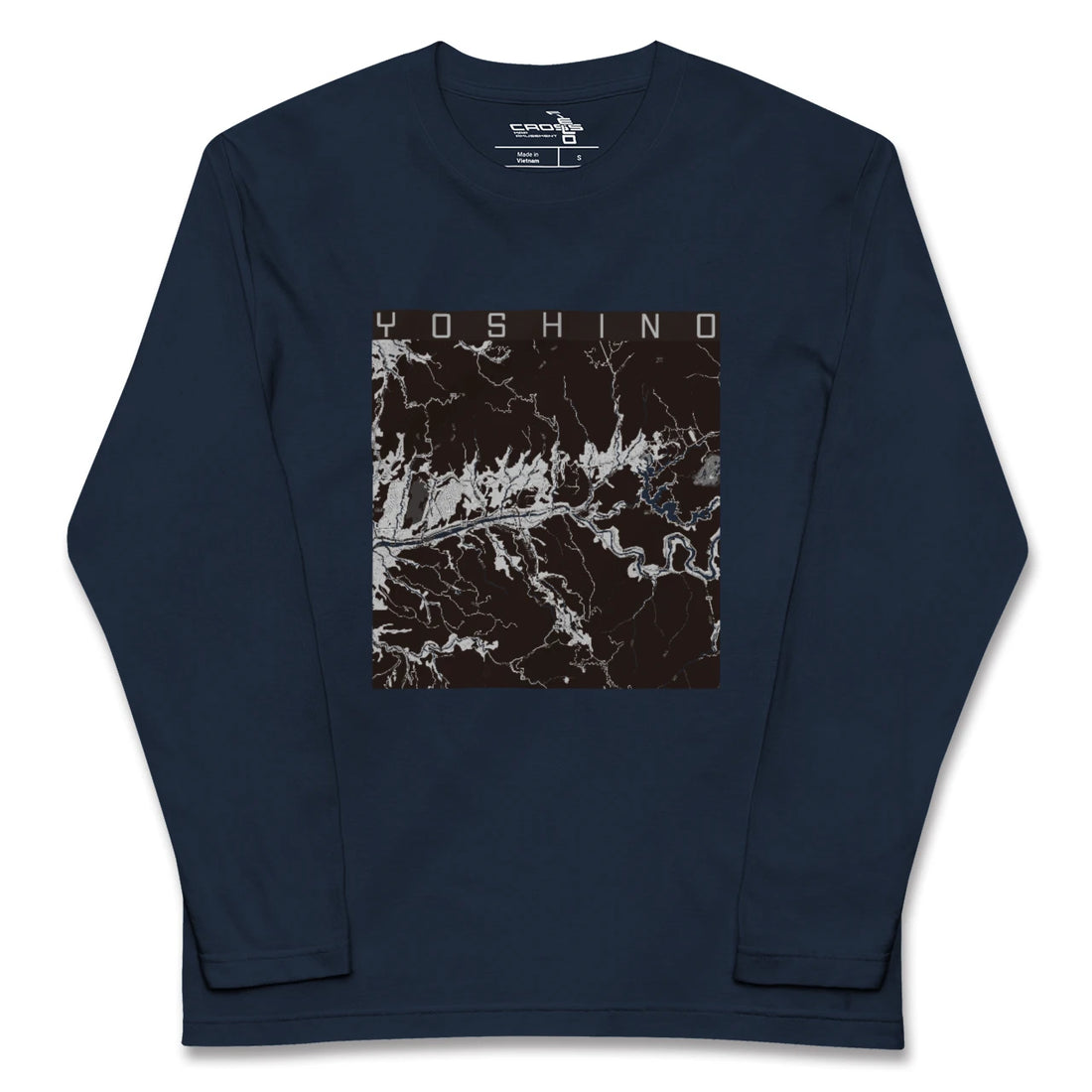 【吉野（奈良県）】地図柄ロングスリーブTシャツ