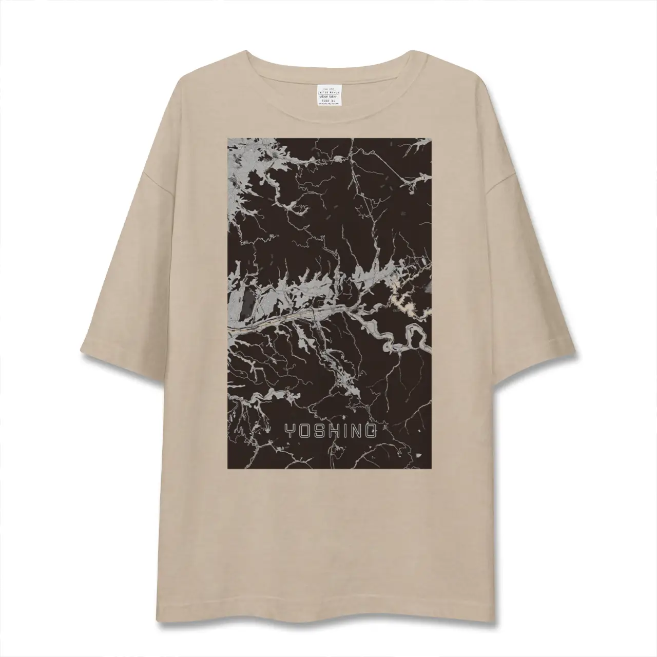 【吉野（奈良県）】地図柄ビッグシルエットTシャツ