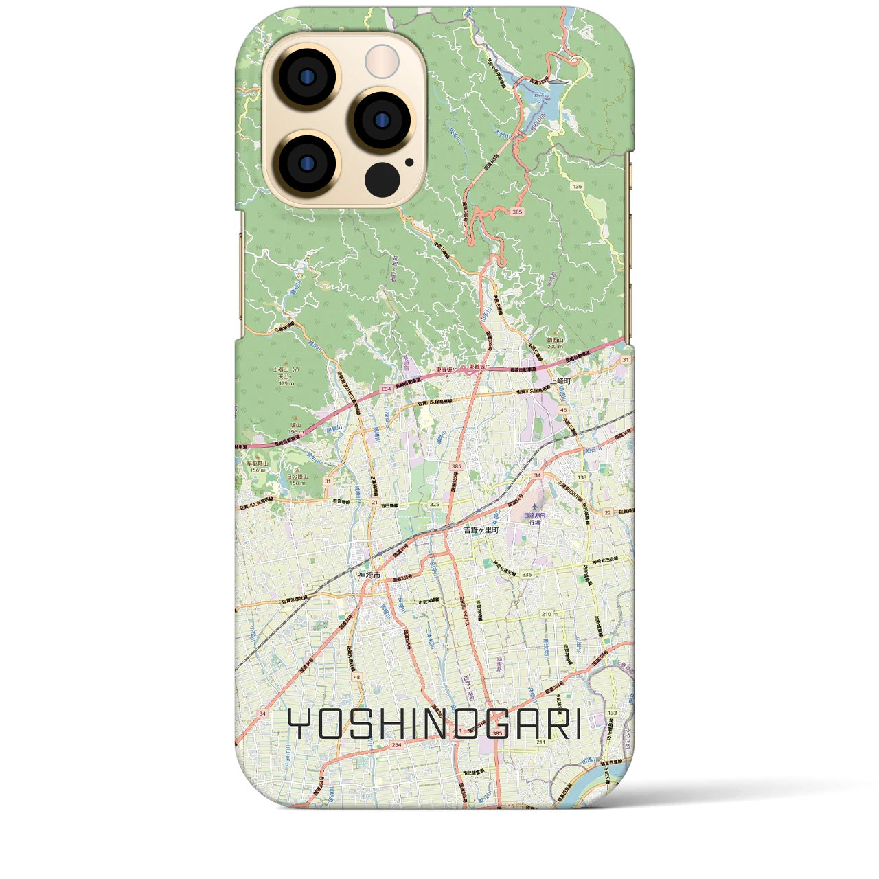 【吉野ヶ里（佐賀県）】地図柄iPhoneケース（バックカバータイプ）