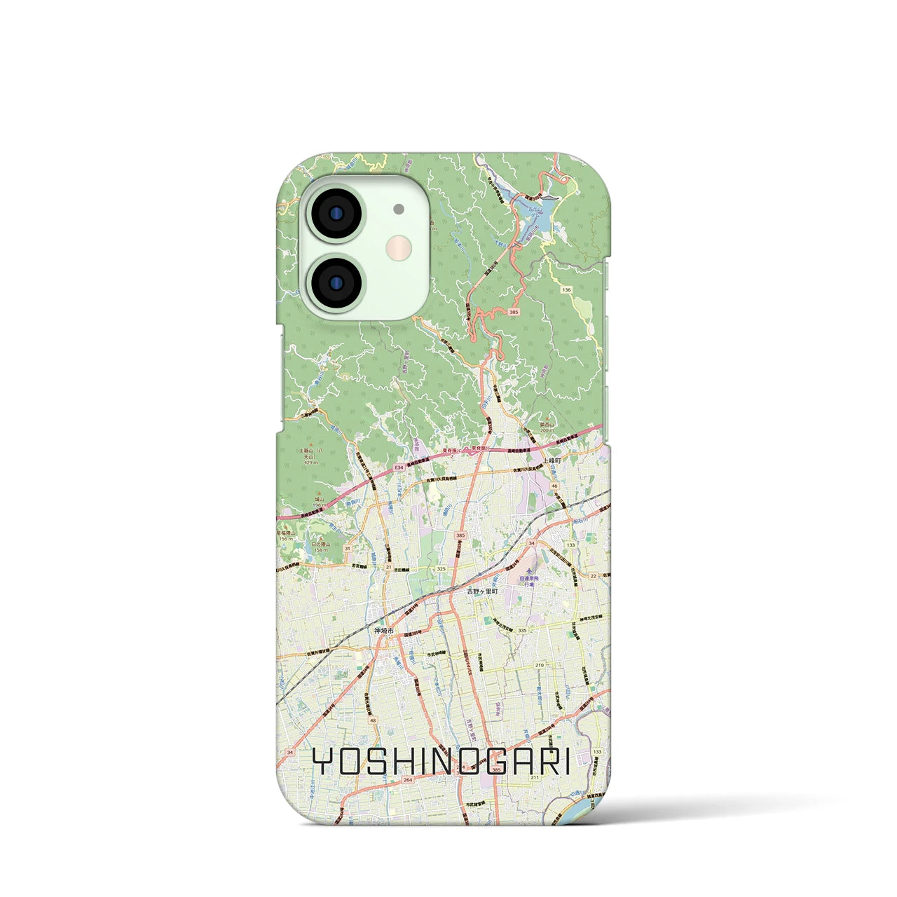 【吉野ヶ里（佐賀県）】地図柄iPhoneケース（バックカバータイプ）