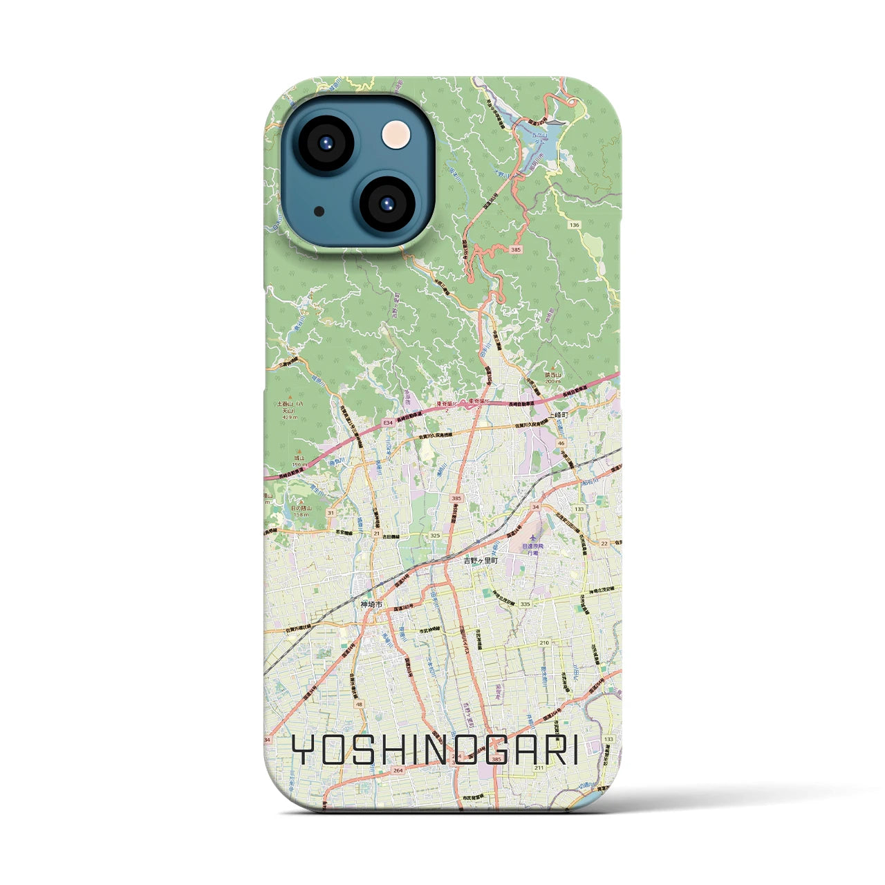 【吉野ヶ里（佐賀県）】地図柄iPhoneケース（バックカバータイプ）