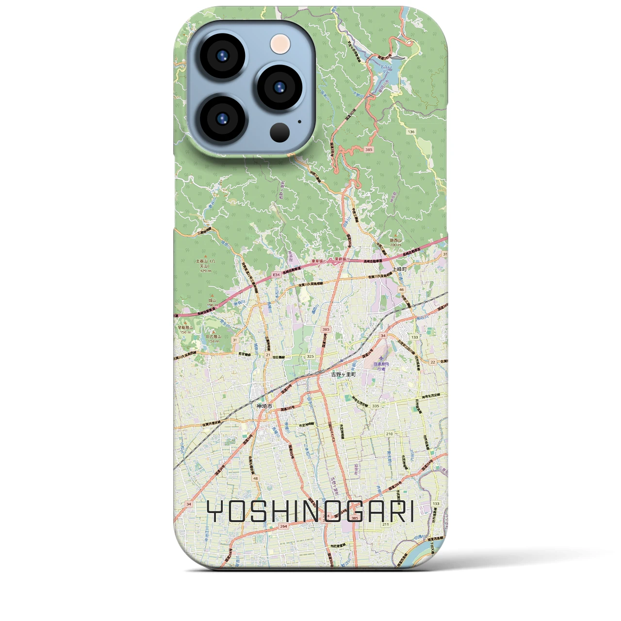 【吉野ヶ里（佐賀県）】地図柄iPhoneケース（バックカバータイプ）