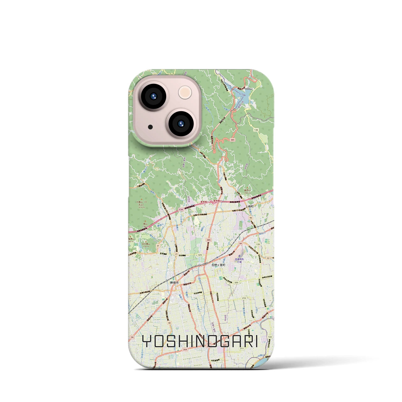 【吉野ヶ里（佐賀県）】地図柄iPhoneケース（バックカバータイプ）