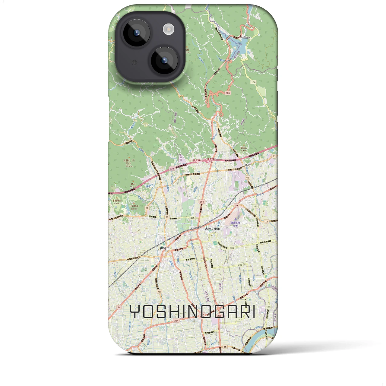 【吉野ヶ里（佐賀県）】地図柄iPhoneケース（バックカバータイプ）