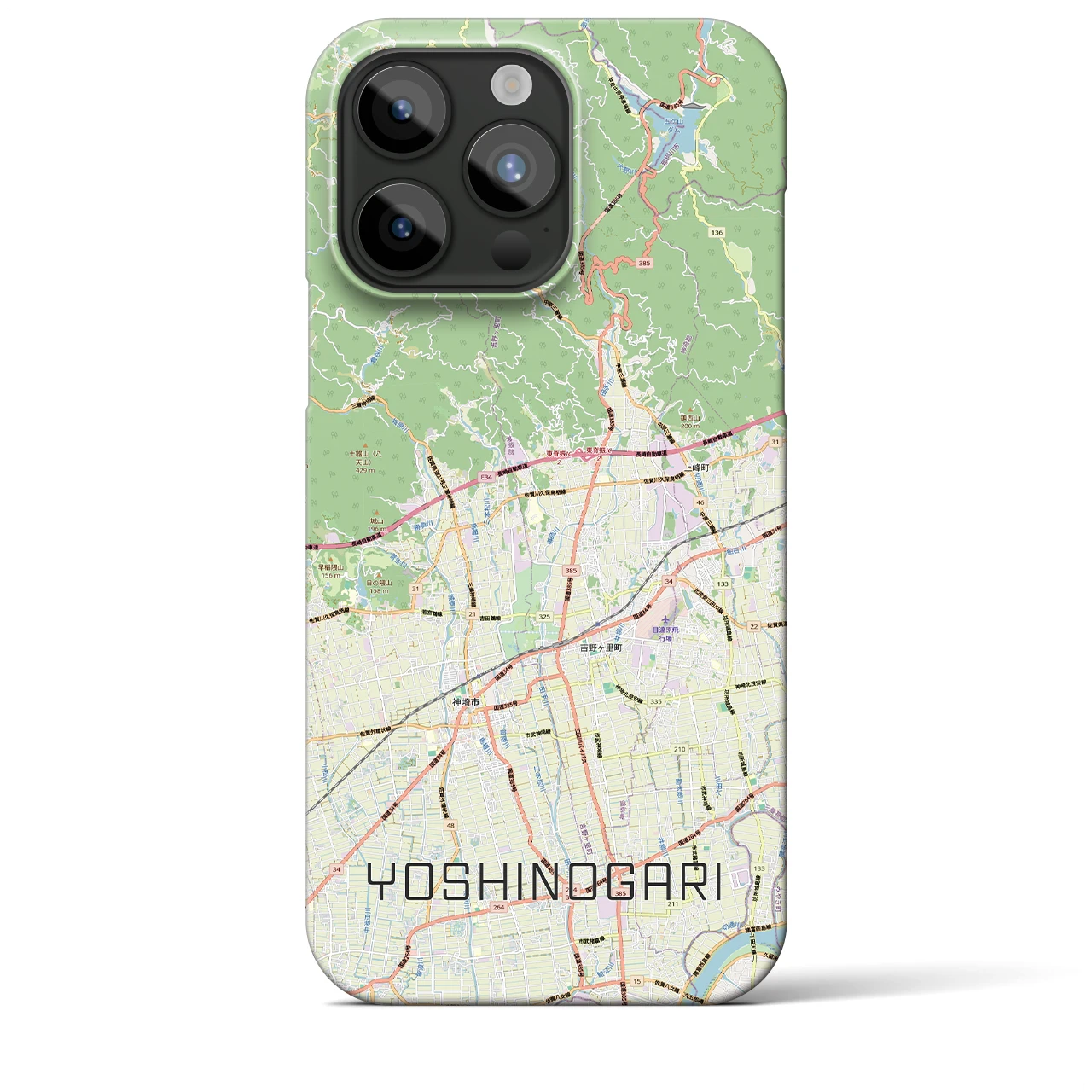 【吉野ヶ里（佐賀県）】地図柄iPhoneケース（バックカバータイプ）