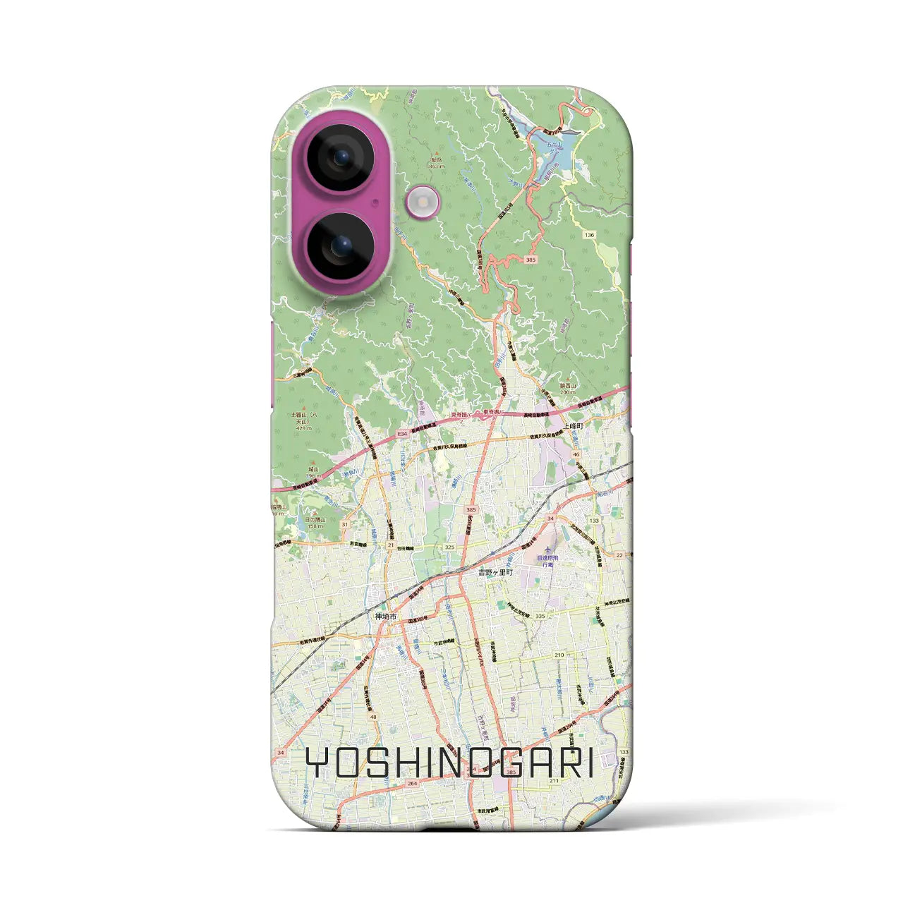 【吉野ヶ里（佐賀県）】地図柄iPhoneケース（バックカバータイプ）