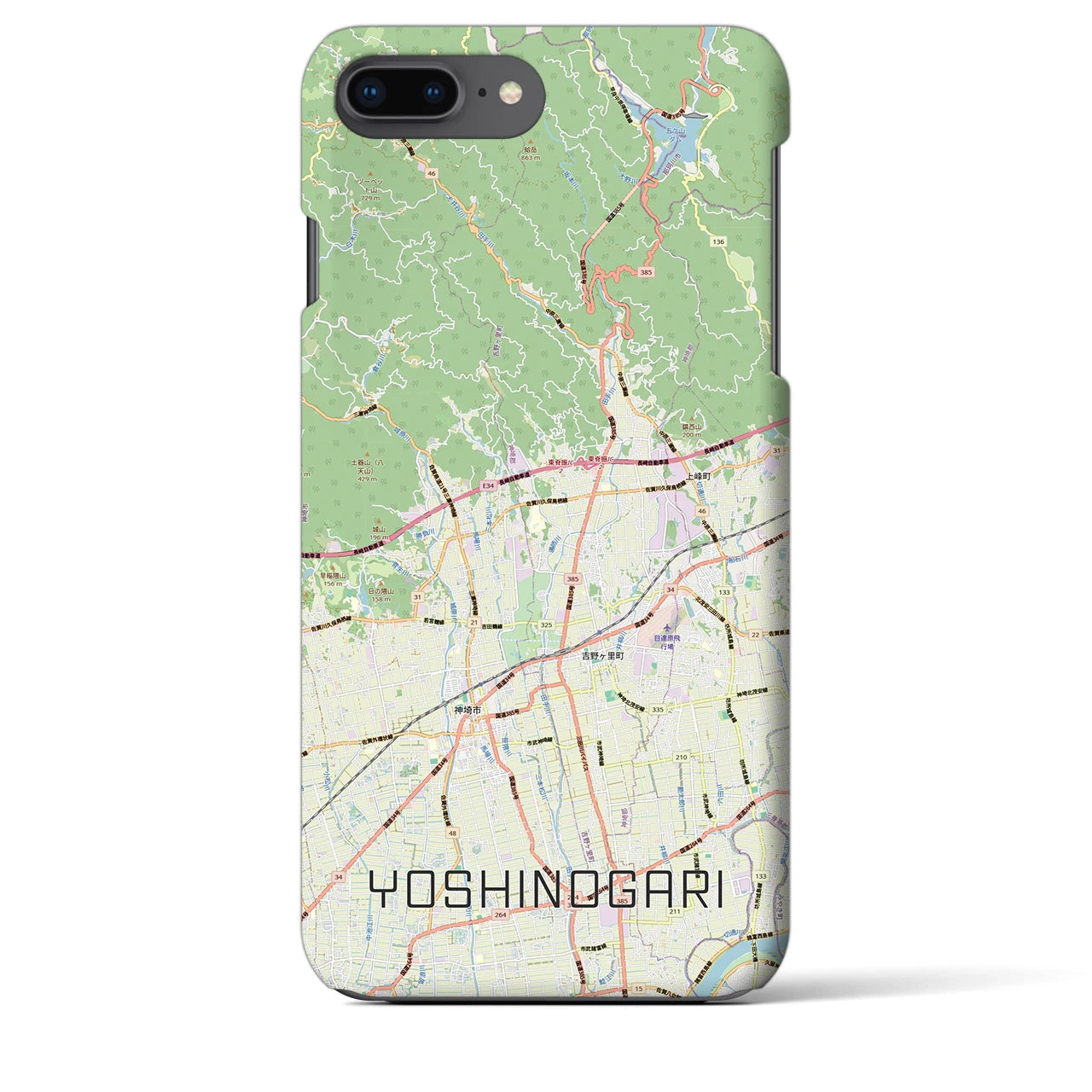 【吉野ヶ里（佐賀県）】地図柄iPhoneケース（バックカバータイプ）