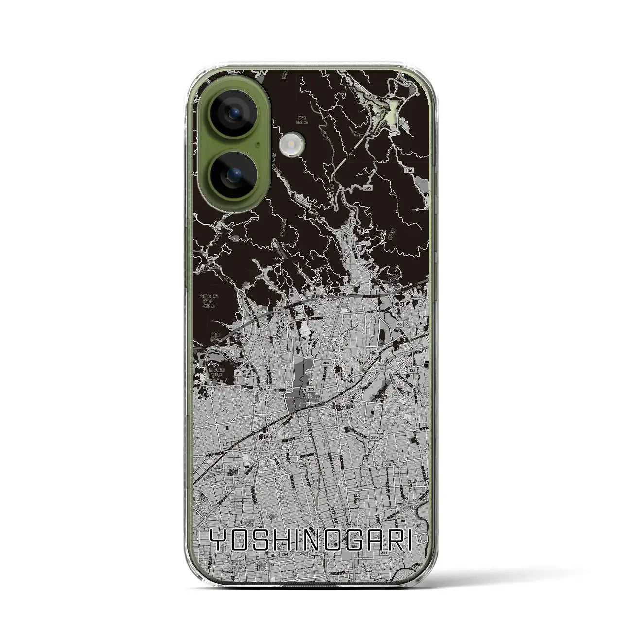 【吉野ヶ里（佐賀県）】地図柄iPhoneケース（クリアタイプ）