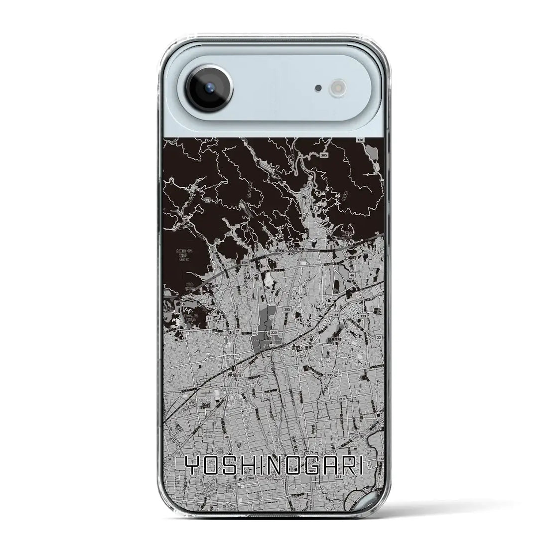 【吉野ヶ里（佐賀県）】地図柄iPhoneケース（クリアタイプ）モノトーン・iPhone 17 Pro Max 用