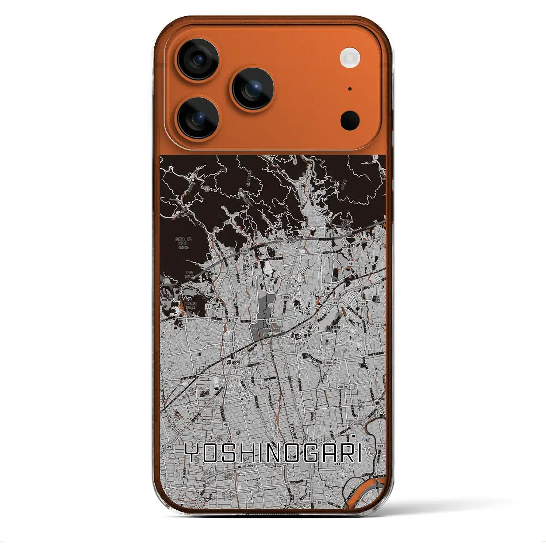 【吉野ヶ里(佐賀県)】地図柄iPhoneケース(クリアタイプ)モノトーン・iPhone 17 Pro Max 用