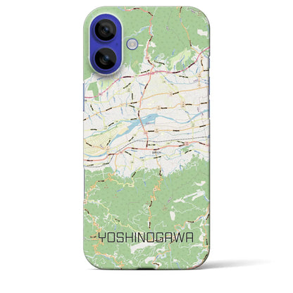 【吉野川（徳島県）】地図柄iPhoneケース（バックカバータイプ）ナチュラル・iPhone 16 Pro Max 用
