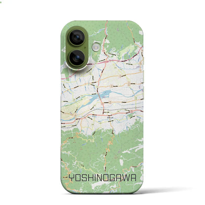 【吉野川（徳島県）】地図柄iPhoneケース（バックカバータイプ）