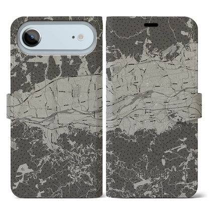 【吉野川（徳島県）】地図柄iPhoneケース（手帳タイプ）