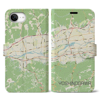 【吉野川（徳島県）】地図柄iPhoneケース（手帳タイプ）