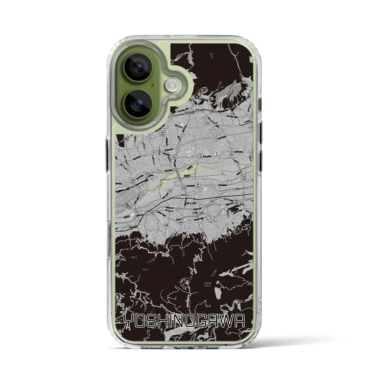 【吉野川（徳島県）】地図柄iPhoneケース（MagSafeタイプ）