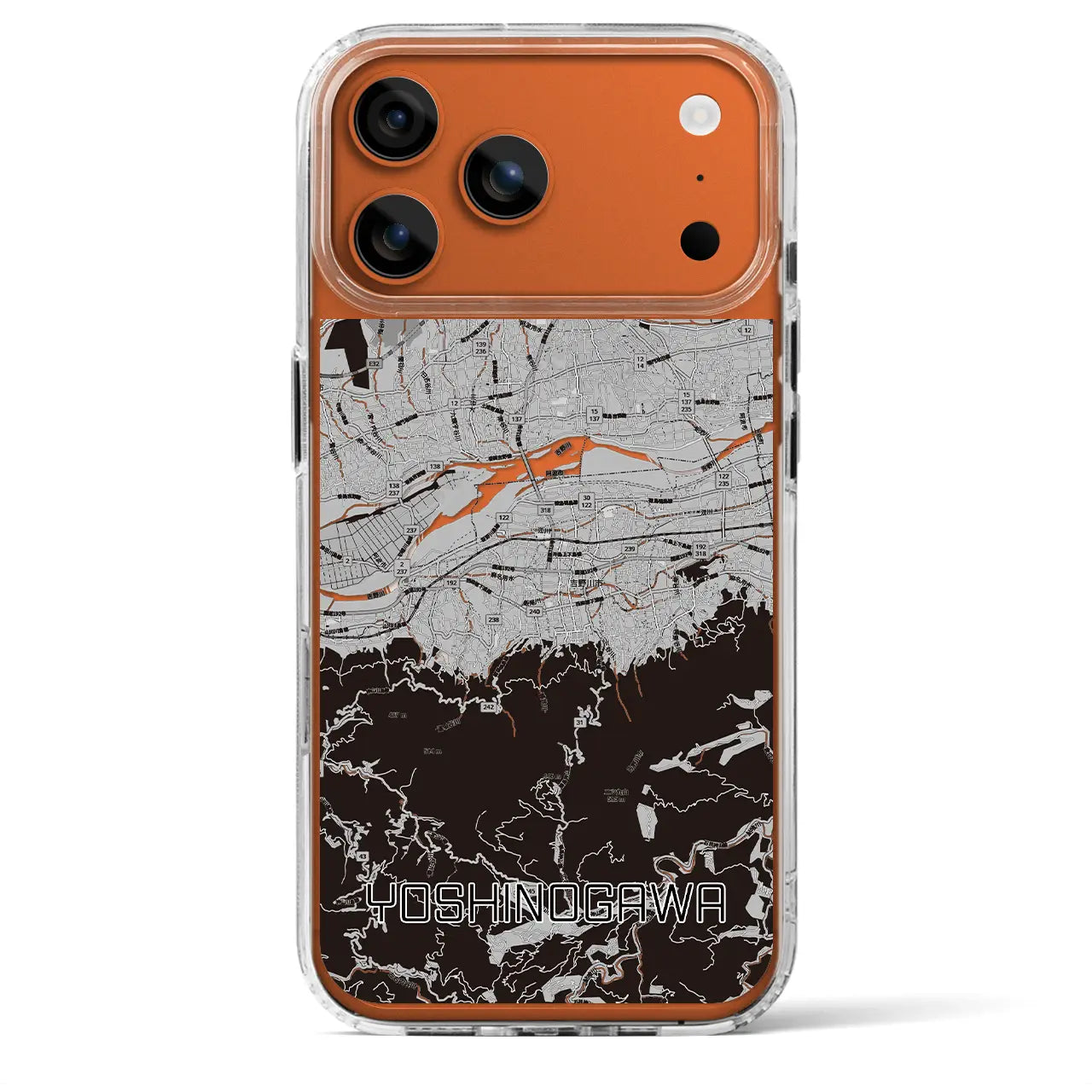 【吉野川（徳島県）】地図柄iPhoneケース（MagSafeタイプ）