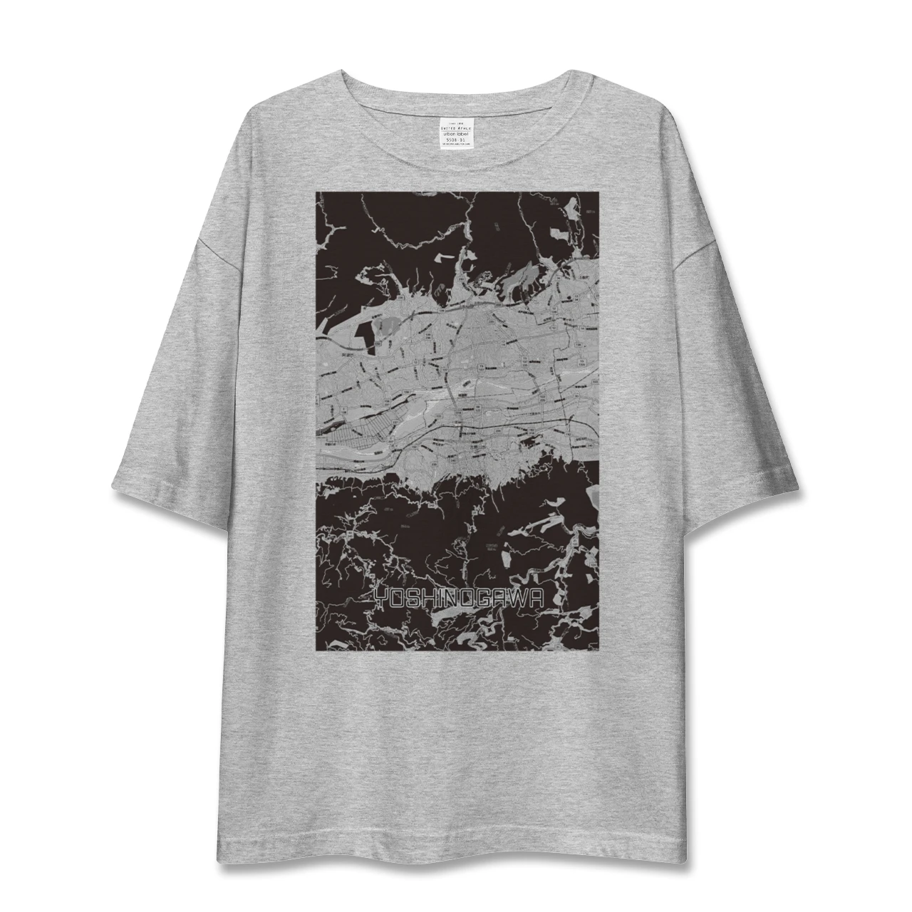 【吉野川（徳島県）】地図柄ビッグシルエットTシャツ