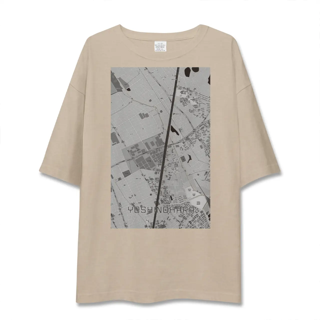 【吉野原（埼玉県）】地図柄ビッグシルエットTシャツ