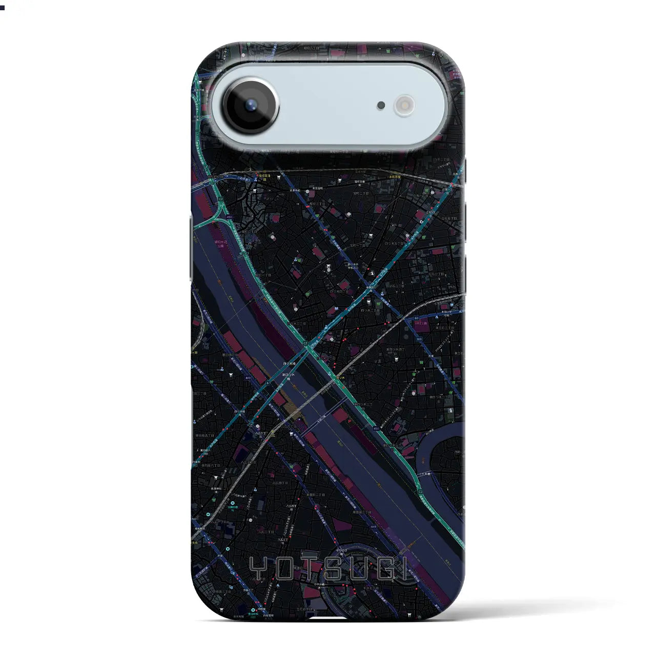 【四ツ木（東京都）】地図柄iPhoneケース（バックカバータイプ）