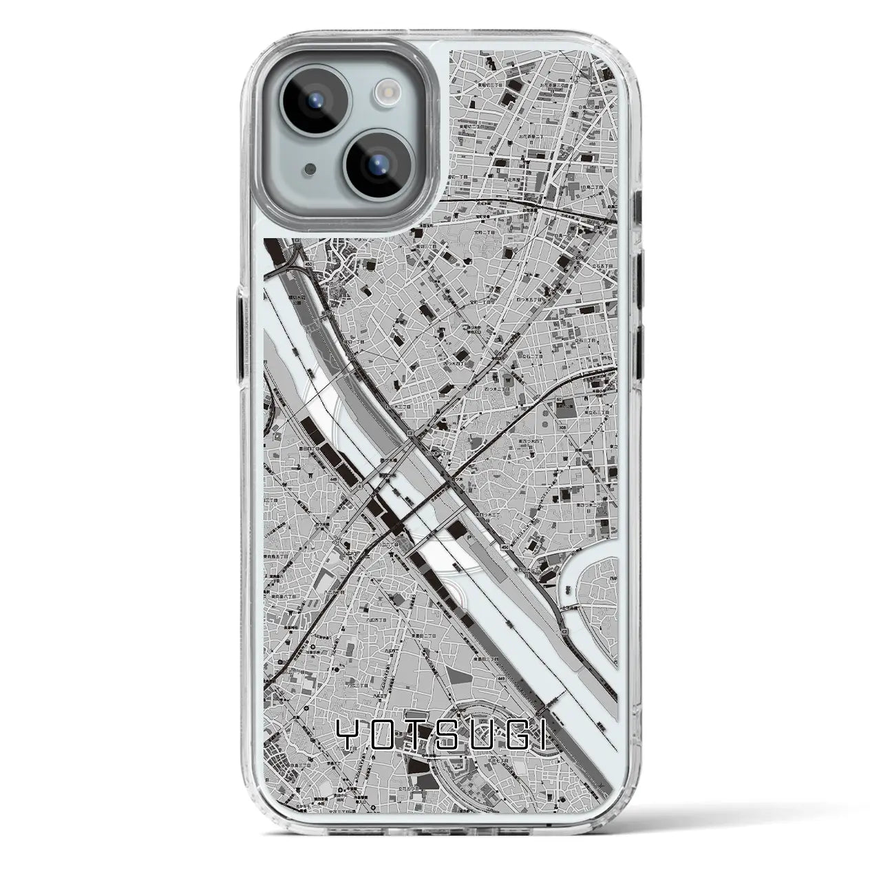 【四ツ木（東京都）】地図柄iPhoneケース（MagSafeタイプ）