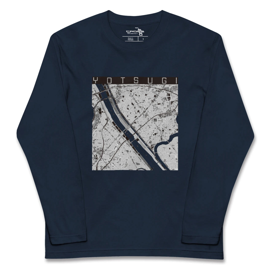 【四ツ木(東京都)】地図柄ロングスリーブTシャツ