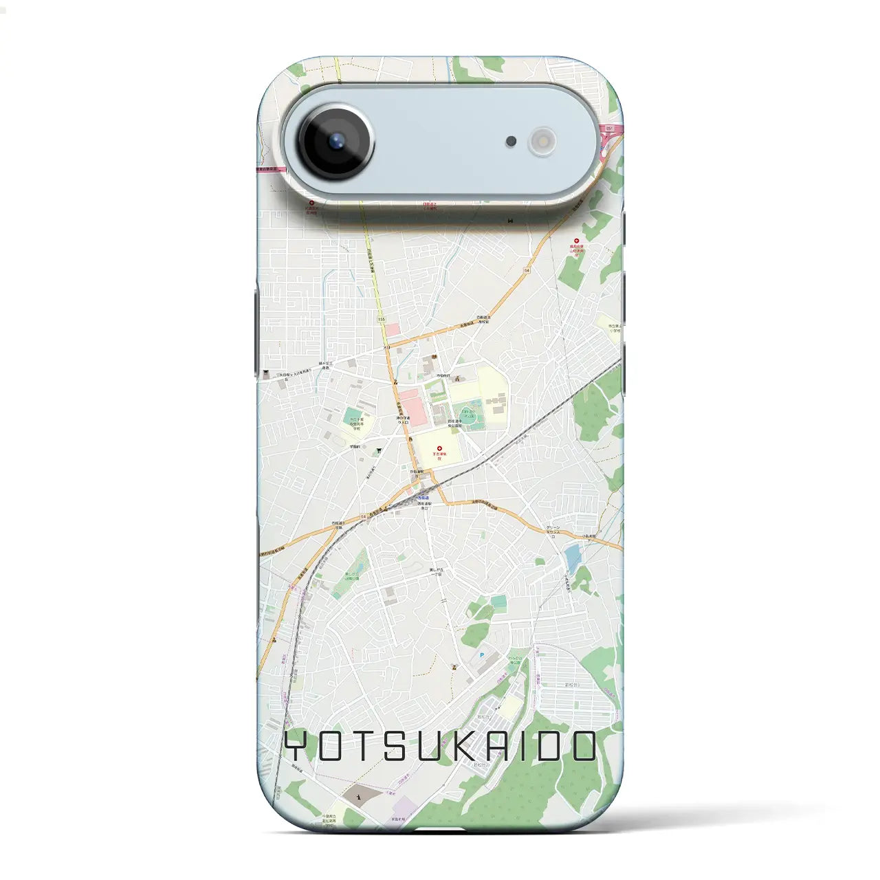 【四街道（千葉県）】地図柄iPhoneケース（バックカバータイプ）