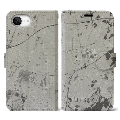 【四街道（千葉県）】地図柄iPhoneケース（手帳タイプ）