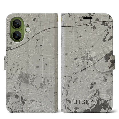 【四街道（千葉県）】地図柄iPhoneケース（手帳タイプ）