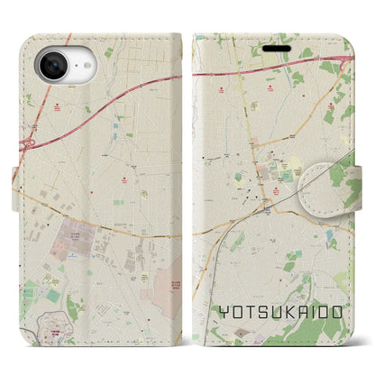 【四街道（千葉県）】地図柄iPhoneケース（手帳タイプ）