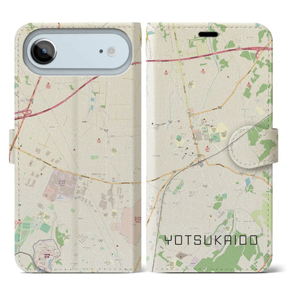 【四街道（千葉県）】地図柄iPhoneケース（手帳タイプ）